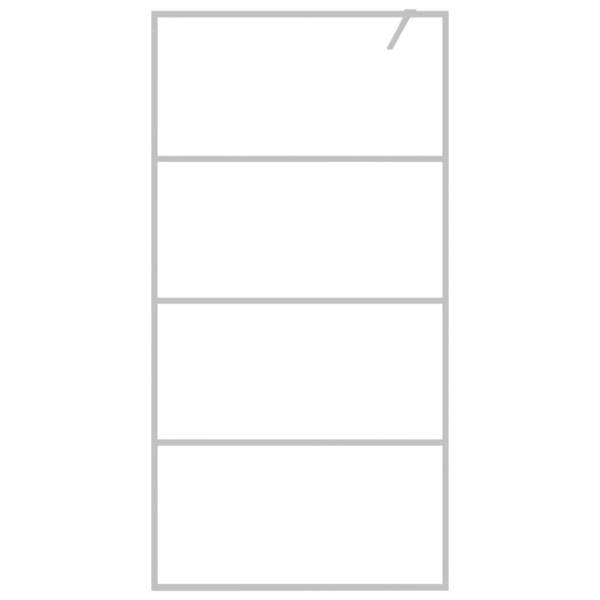 Dušisein dušinurga jaoks, hõbedane alumiiniumraam, läbipaistev karastatud ESG-klaas, 100 x 195 cm – 3