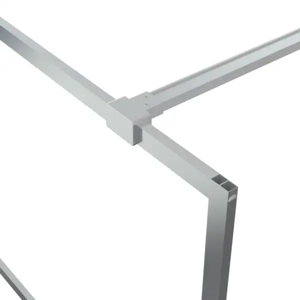 Dušisein dušinurga jaoks, hõbedane alumiiniumraam, läbipaistev karastatud ESG-klaas, 100 x 195 cm – 6