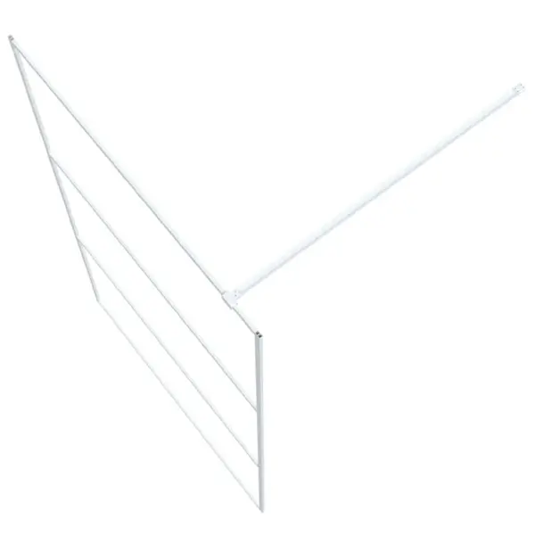 Dušisein ESG-klaasist, valge alumiiniumraam, 115 x 195 cm – 5