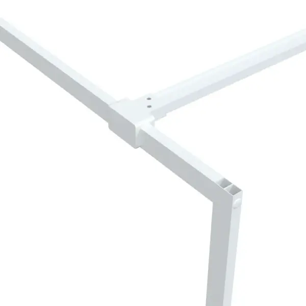 Dušisein ESG-klaasist, valge alumiiniumraam, 115 x 195 cm – 6