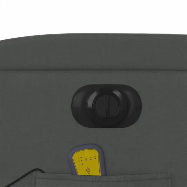 Elektriline lamamis- ja massaažitool 6-punkti vibratsiooniga, tumehall kangas – 12