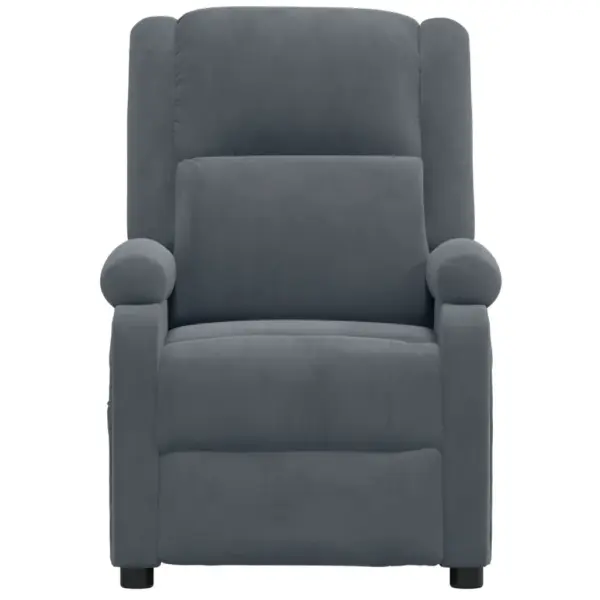 Elektriline massaažitool 6-punkti vibratsioonmassaažiga, tumehall samet, reguleeritava selja- ja jalatoega – 4