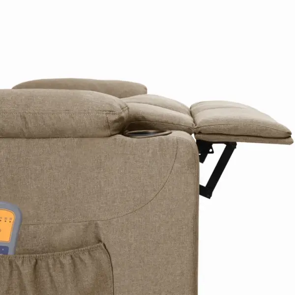 Elektriline massaažitugitool 6-punkti vibratsioonmassaažiga, pruunikashall kangas – 5