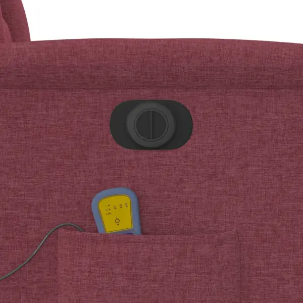 Elektriline massaažitugitool 6-punkti vibratsiooniga, veinipunane kangas – 11