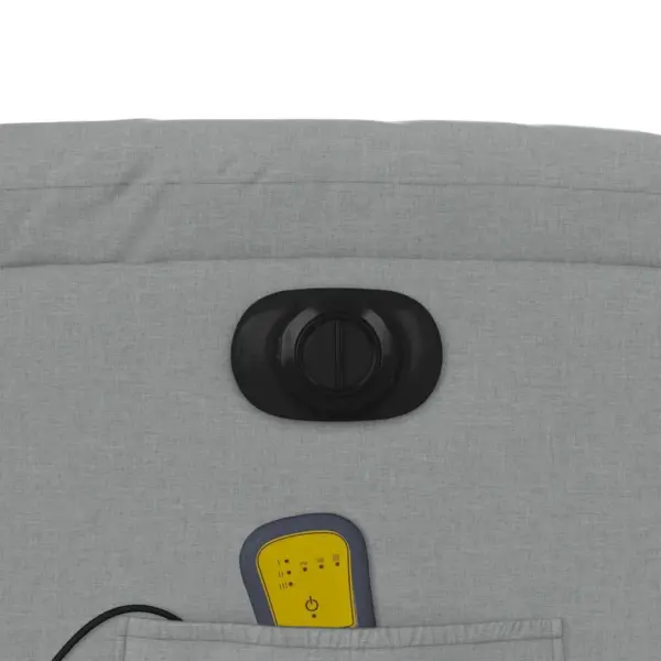 Elektriline püsti tõusmist toetav massaažitool, helehall kangas, 6-punkti vibratsioonmassaaž – 13