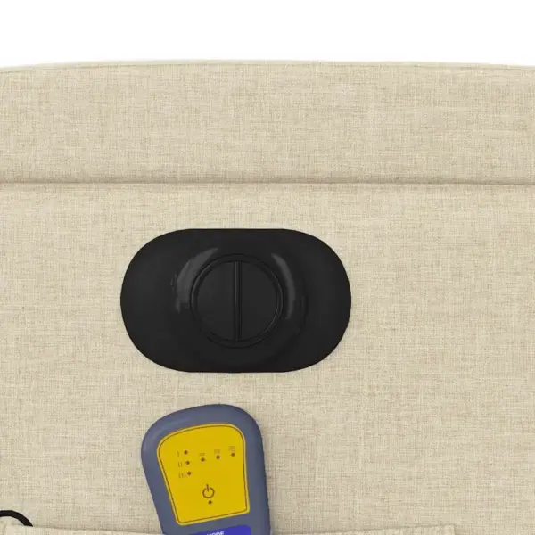 Elektriline püstitõusmist toetav massaažitool 6-punkti vibratsiooniga, kreemjasvalge kangas – 13