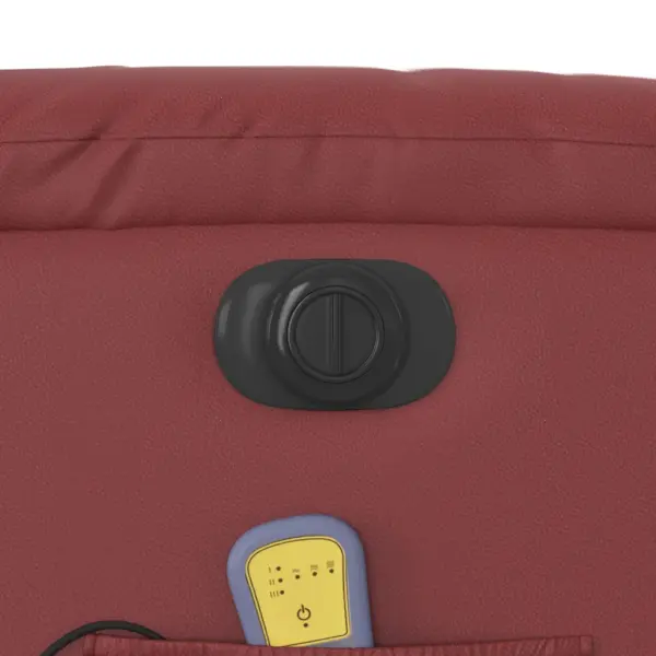 Elektriline püstitõusmist toetav massaažitool, veinipunane kunstnahk, 6-punkti vibratsioonmassaaž – 13