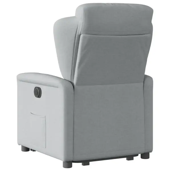 Elektriline püstitõusmist toetav tugitool, helehall kangas, lamamisfunktsiooniga, 78 x 95 x 100 cm – 7