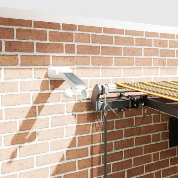 Elektriline sissetõmmatav terrassimarkiis kaugjuhtimisega, mitmevärviline polüester, 450 x 300 cm – 4