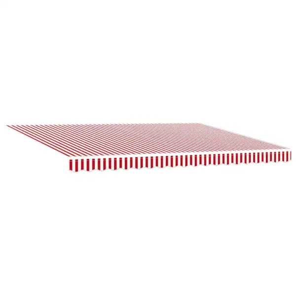 Elektriline sissetõmmatav terrassimarkiis puldiga, punase-valge triibuline polüester, 450 x 350 cm – 5