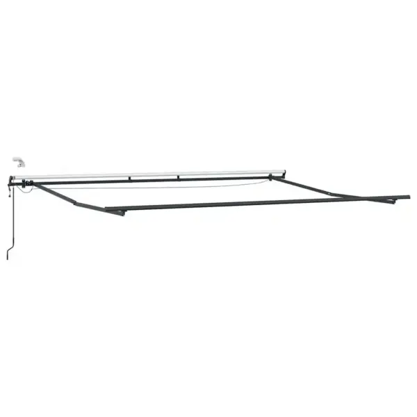 Elektriline sissetõmmatav terrassimarkiis puldiga, punase-valge triibuline polüester, 450 x 350 cm – 7