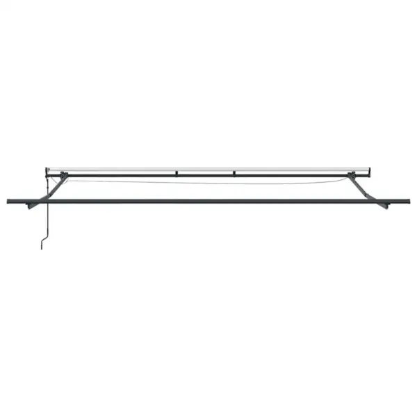 Elektriline sissetõmmatav terrassimarkiis puldiga, punase-valge triibuline polüester, 450 x 350 cm – 9