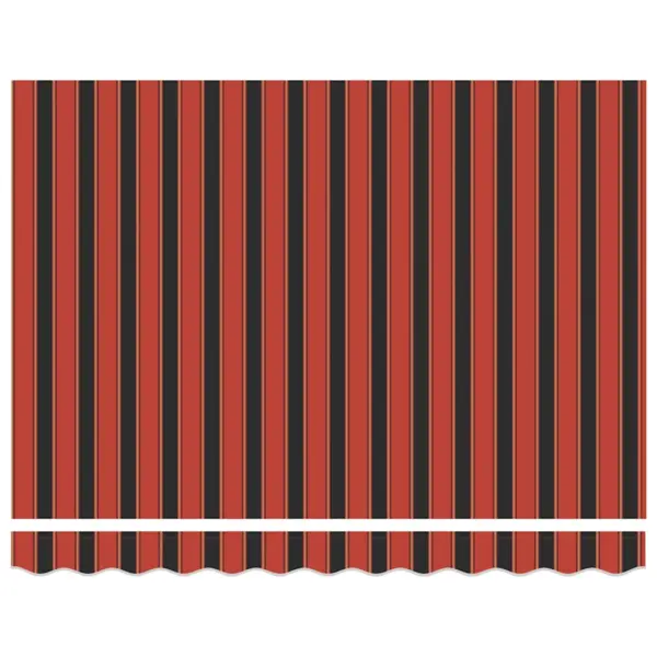 Elektriline sissetõmmatav terrassivarikatus kaugjuhtimispuldiga, oranž-pruun, PU-kattega polüester, must alumiiniumraam, 3,5 x 2,5 m – 6