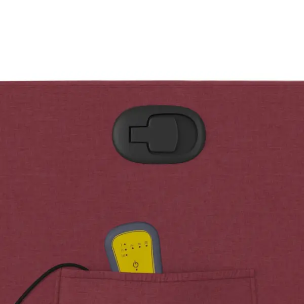 Elektriline tõusulaine tugitool vibratsioonmassaažiga, veinipunane kangas – 12