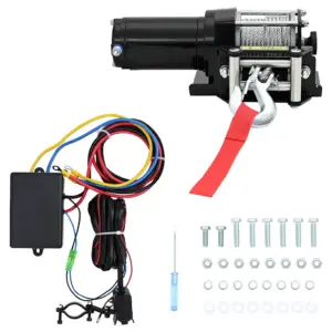 Elektriline vints sõidukitele, 1360 kg, 12 V, paigaldusplaadiga, tross 9 m