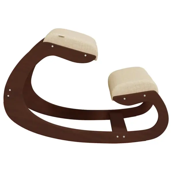 Ergonoomiline kiikuv põlvitustool, kreemjasvalge, kase- ja tammevineer, 55 x 84 x 55 cm – 4