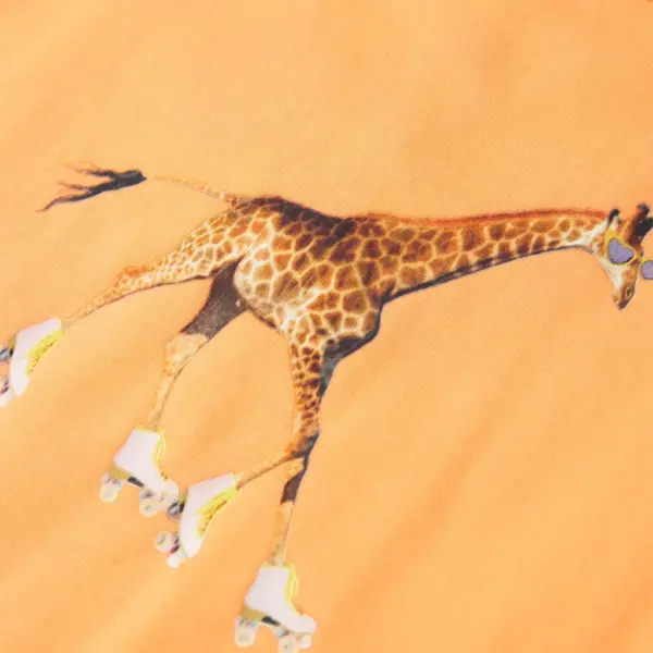 Erkoranž laste T-särk kaelkirjakutrükiga, suurus 140 – 4