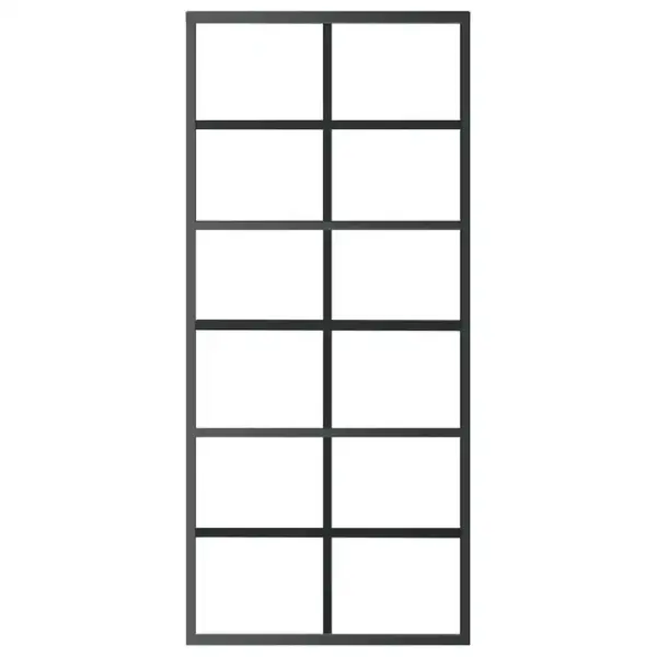 Läbipaistvast ESG-klaasist liuguks musta alumiiniumraamiga, 90 x 205 cm – 3