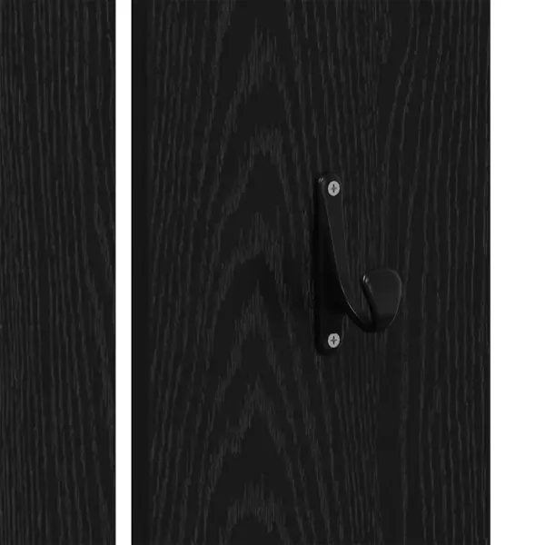 Esikumööbli komplekt hoiupingiga, 3-osaline, musta tamme viimistlusega tehispuidust, peegliga seinapaneel ja hoiukast, 80 x 31 x 40 cm – 11