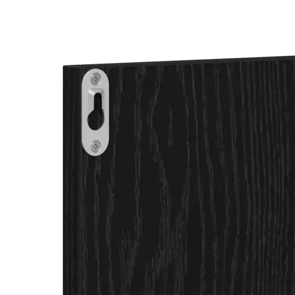 Esikumööbli komplekt hoiupingiga, 3-osaline, musta tamme viimistlusega tehispuidust, peegliga seinapaneel ja hoiukast, 80 x 31 x 40 cm – 10