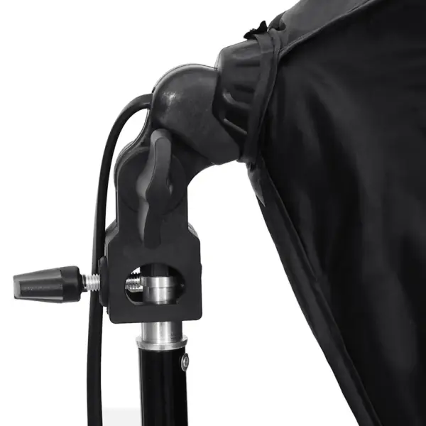 Fotostuudiokomplekt softbox-valgustuse ja musta taustaga, 2 LED softboxi 40 x 60 cm, taust 300 x 300 cm – 12