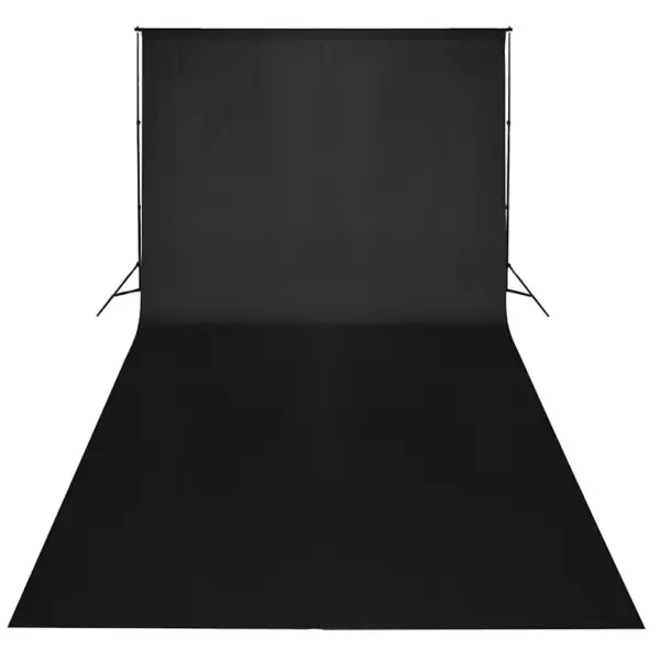 Fotostuudiokomplekt softbox-valgustuse ja musta taustaga, 2 LED softboxi 40 x 60 cm, taust 300 x 300 cm – 7