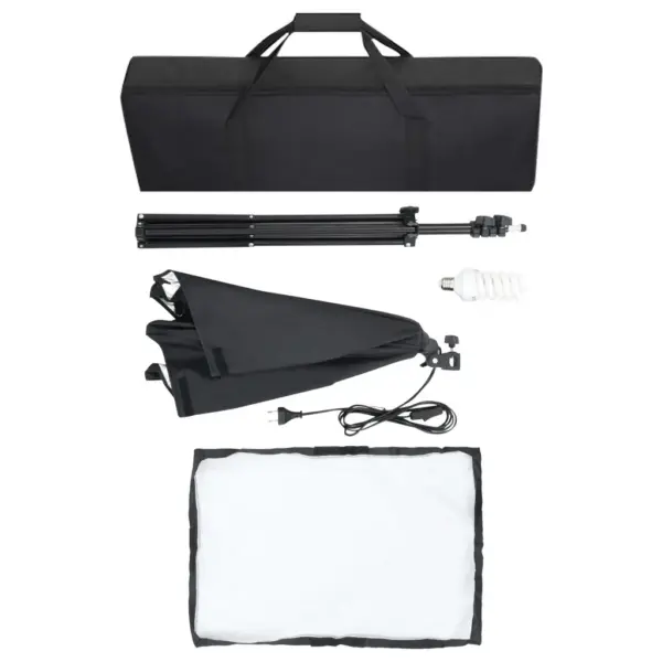 Fotostuudiokomplekt softbox‑valgustuse ja valge taustaga, 2 softboxi, taust 600 x 300 cm – 7