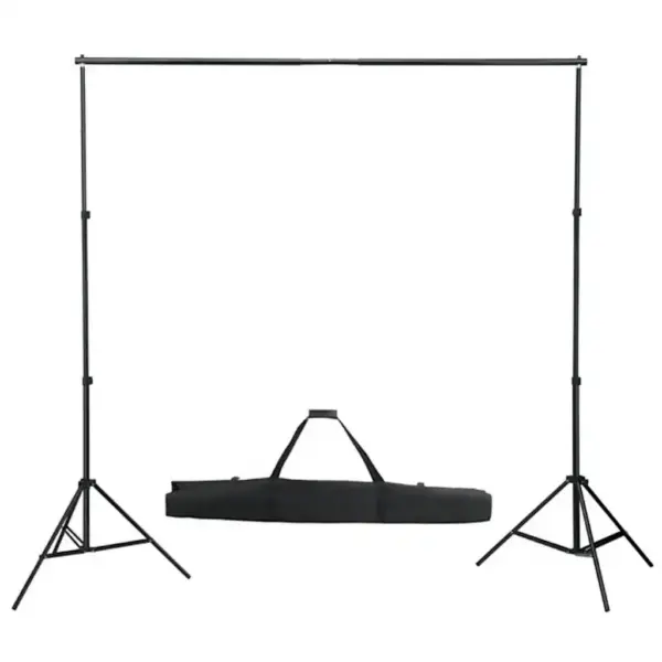 Fotostuudiokomplekt LED-valgustite, vihmavarjude ja rohelise taustaga 500 x 300 cm – 6