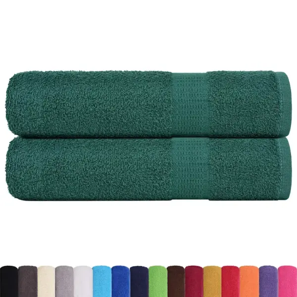 Rohelised duširätikud FROGN, 2 tk, 100% puuvill, 70 x 140 cm, 360 g/m² – 2