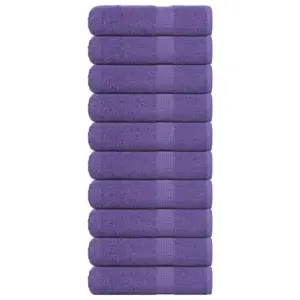 Duširätikute komplekt FROGN, 10 tk, lilla, 70 x 140 cm, 100% puuvill, 360 g/m²