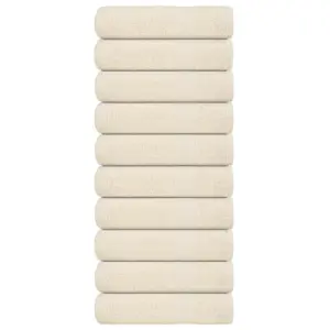 Käterätikute komplekt FROGN, 10 tk, kreemjasvalge, 50 x 100 cm, 360 g/m²