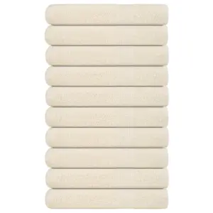 FROGN puuvillased ranna- ja vannirätikud 10 tk, kreemjasvalge, 100 x 200 cm, 360 g/m²