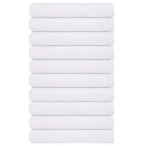 Valged puuvillased rannarätikud FROGN, 10 tk, 100 x 200 cm, 360 g/m²