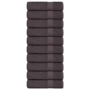 Vannirätikute komplekt FROGN, 10 tk, antratsiithall, 100 x 150 cm, 100% puuvill, 360 g/m²