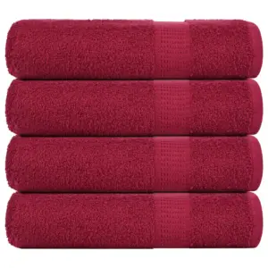 FROGN vannitoarätikute komplekt, 4 tk, bordoopunane, 100 x 150 cm, 360 g/m²