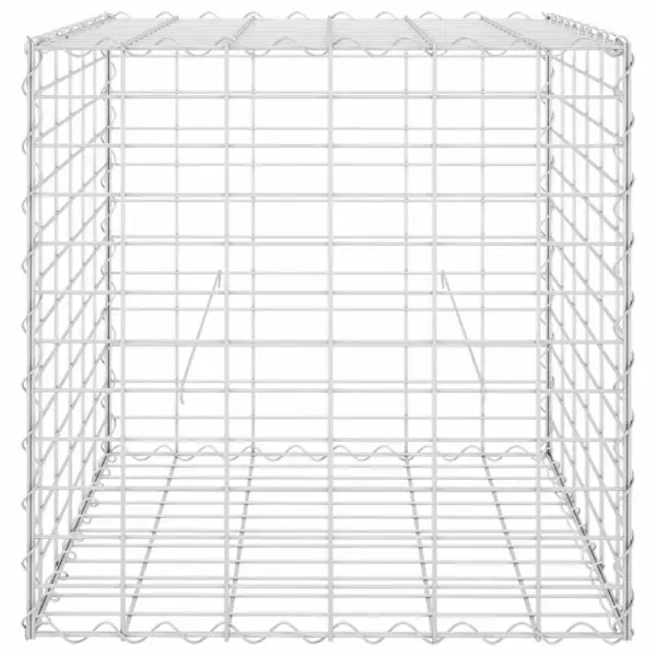 Kuubikukujuline gabioon-taimelava, hõbedane terastraat, 60 x 60 x 60 cm – 4