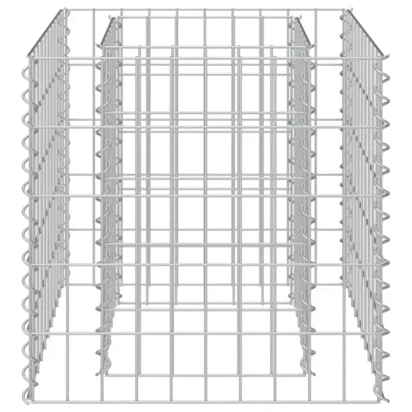Gabioon-taimelava tsingitud terasest, hõbedane, 50 x 50 x 50 cm – 5