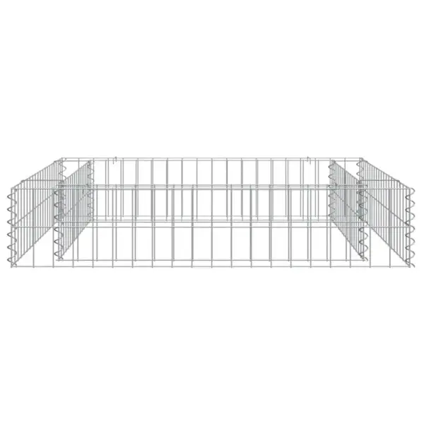 Gabioon-taimelava lillepeenra piiramiseks, tsingitud teras, hõbedane, 100 x 100 x 20 cm – 5