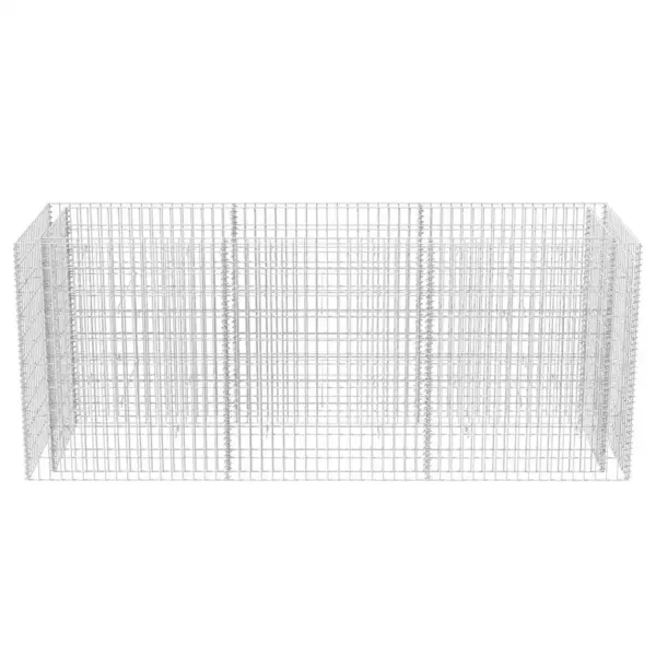Gabioon-taimelava aeda, tsingitud teras, hõbedane, 270 x 90 x 100 cm – 5