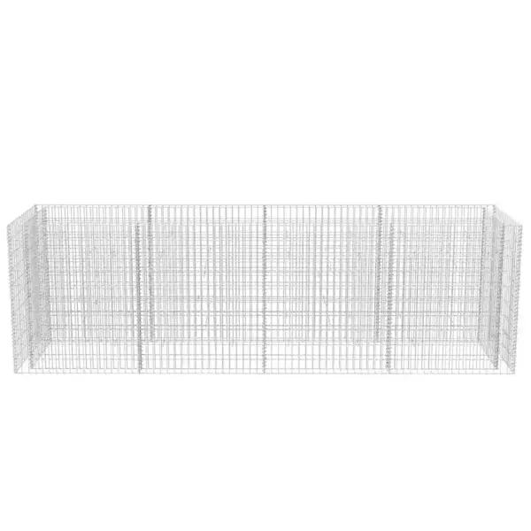 Gabioon-taimelava lille- ja taimepeenrale, tsingitud teras, hõbedane, 360 x 90 x 100 cm – 4