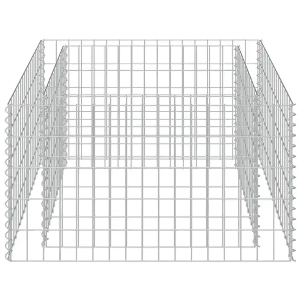 Gabioon-taimelava tsingitud terasest, hõbedane, 90 x 90 x 50 cm – 5
