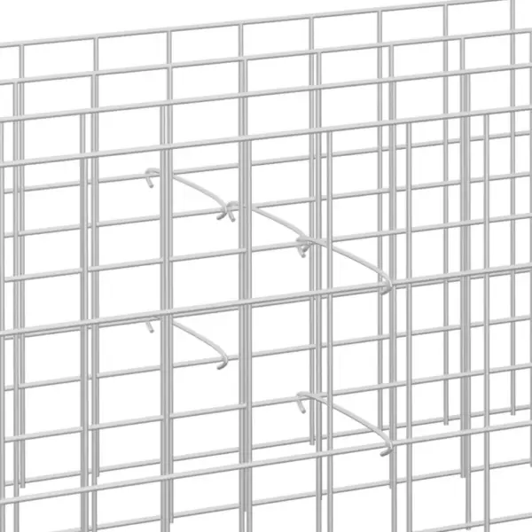 Gabiooni konksud distantsihoidjatena, 100 tk, tsingitud teras, hõbedane, 15 cm – 3