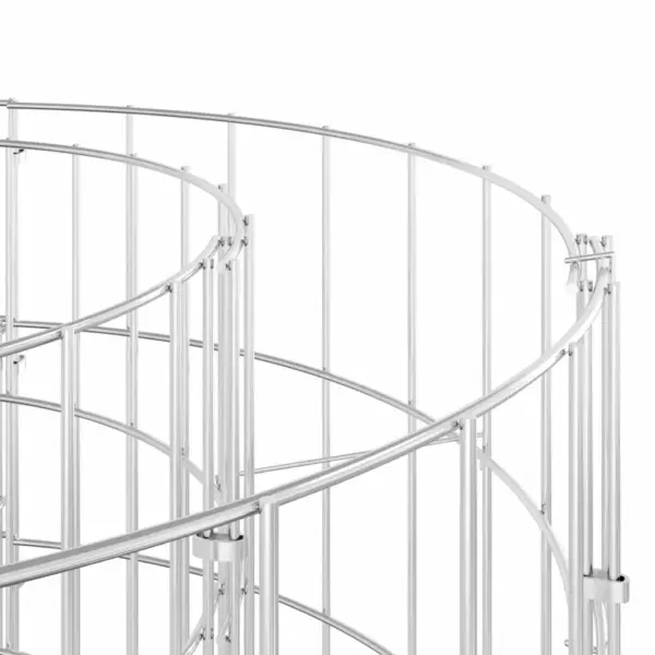 Gabioonist taimelava aeda, hõbedane tsingitud raud, 610 x 50 x 100 cm – 7