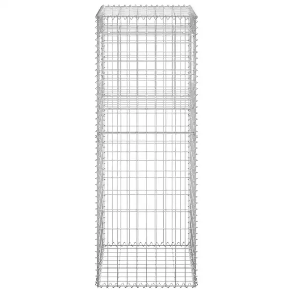 Hõbedane rauast gabioonkorv aia ja terrassi kujundamiseks, 50 x 50 x 140 cm – 4