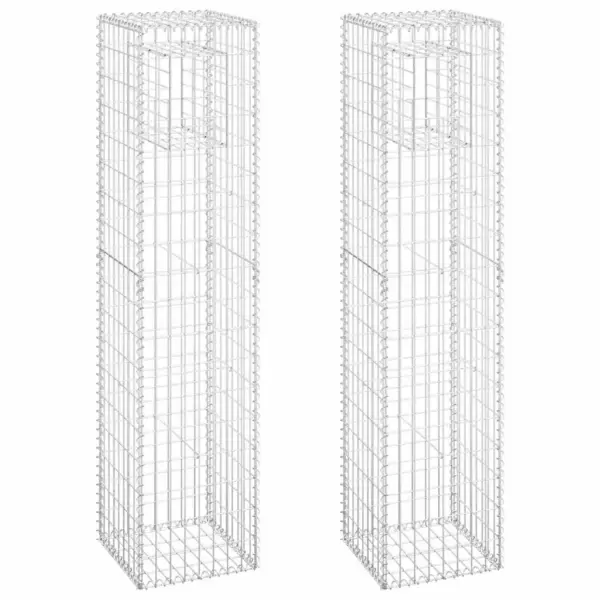 Gabioonkorvide komplekt aeda, 2 tk, raud, hõbedane, 40 x 40 x 180 cm – 2