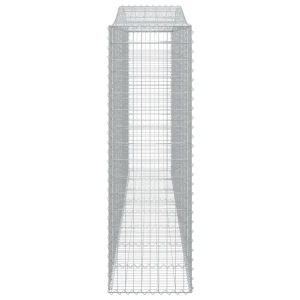 Kaarekujulised gabioonkorvid aiaseinaks, 3 tk, tsingitud raud, hõbedane, 400 x 50 x 160/180 cm – 5