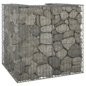 Gabioonsein prügikastile, hõbedane tsingitud teras, 110 x 100 x 110 cm