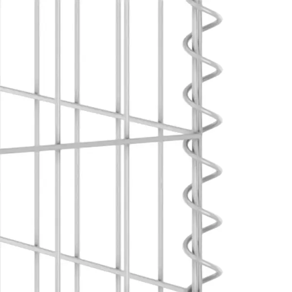 Gabioonsein prügikastile, hõbedane tsingitud teras, 110 x 100 x 110 cm – 7