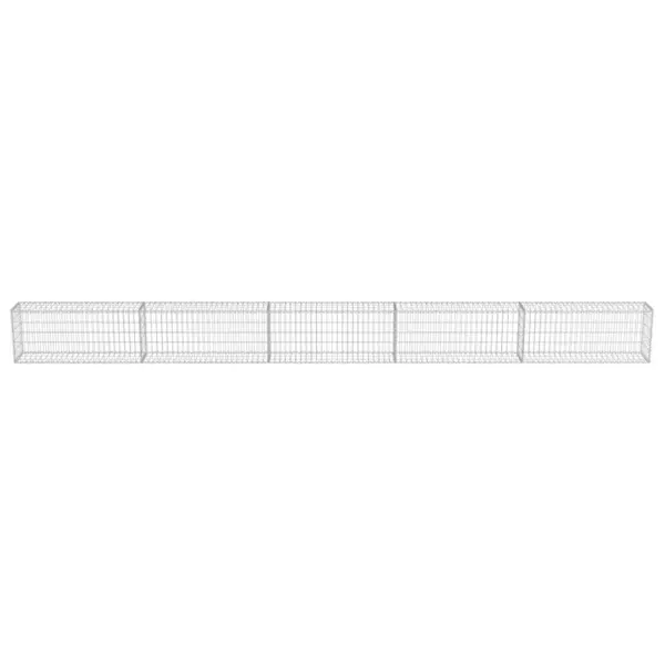 Gabioonsein katetega, tsingitud teras, hõbedane, 600 x 30 x 50 cm – 5