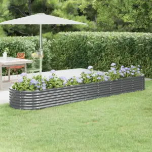 Aia taimelava, galvaniseeritud teras, antratsiithall, 368 x 80 x 36 cm